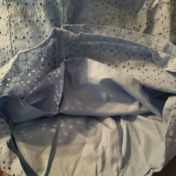 Express blue wraparound miniskirt.  Size 10 - Picture 5 of 6